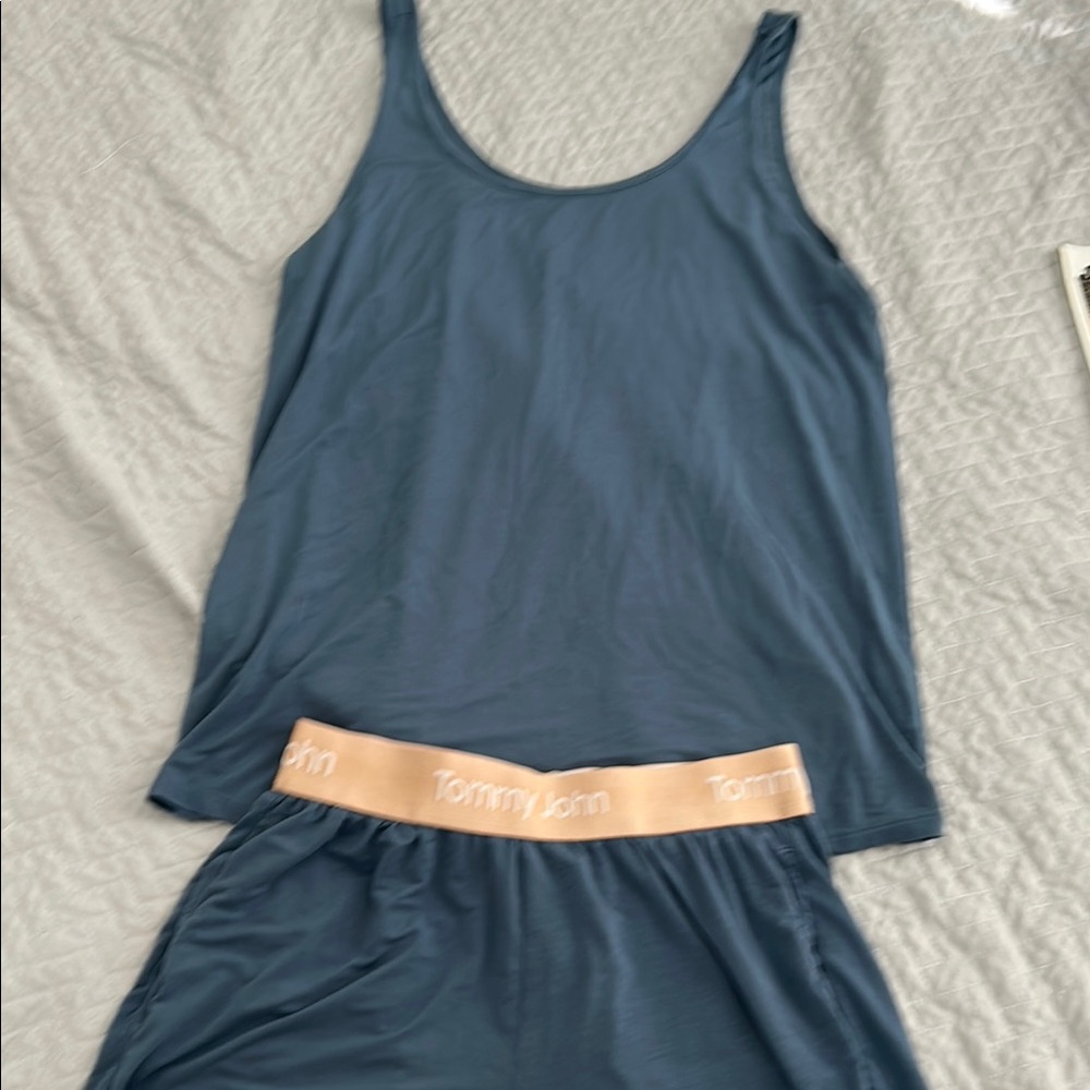 Tommy John Blue Pajama Set with Lightweight Comfort
